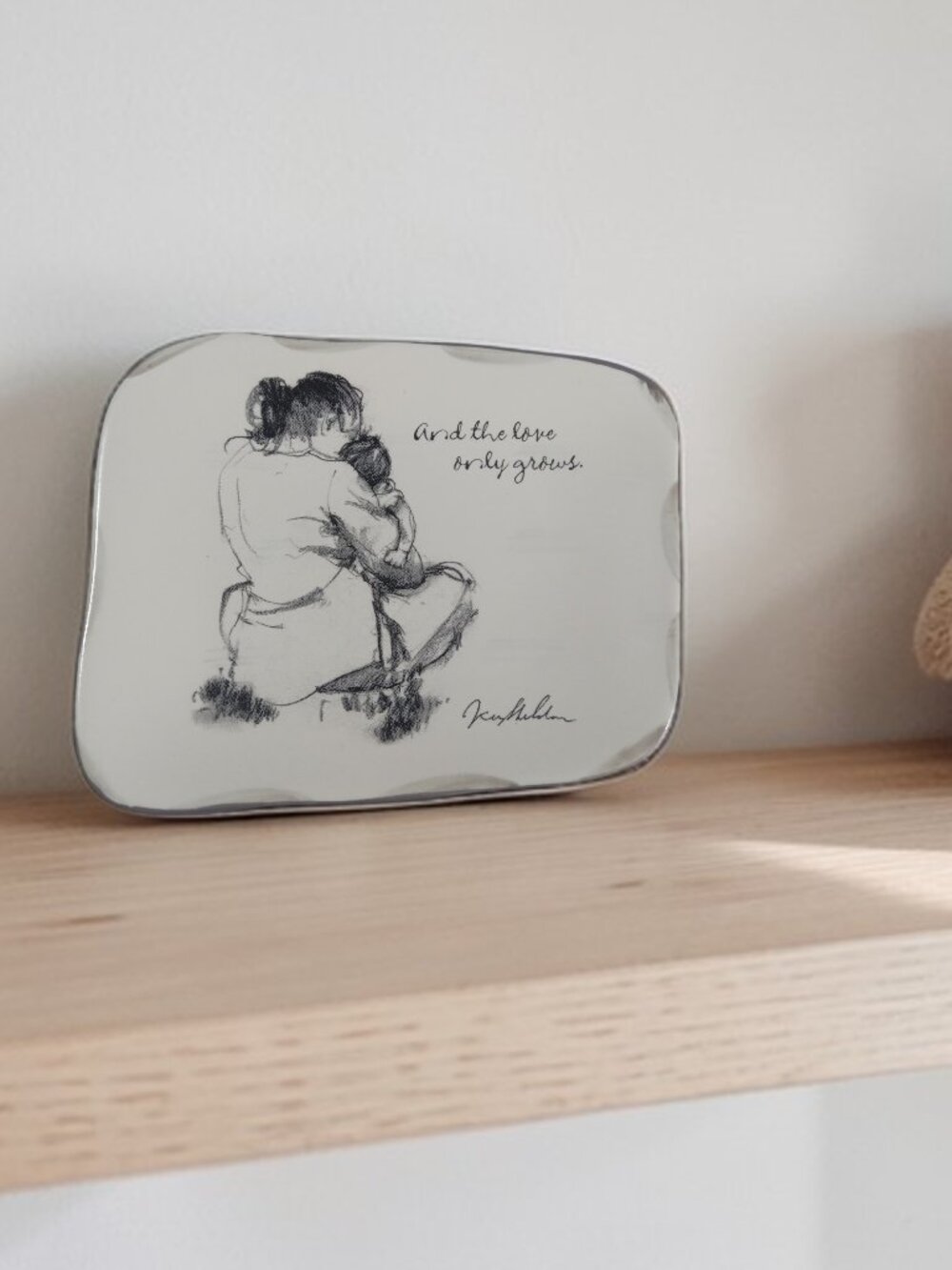 Hallmark Collectible Ken Sheldon "Precious Gifts" Mother & Child Trinket Tray